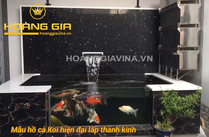 Mẫu Hồ Cá Koi Ngoài Trời Hiện Đại