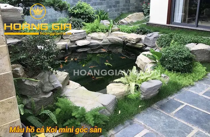 Mẫu Hồ Cá Koi Mini Ngoài Trời