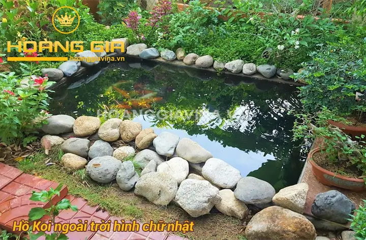 Mẫu Hồ Cá Koi Mini Ngoài Trời