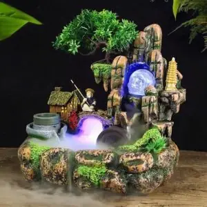 Thác Nước Phong Thủy Có Khói & Ông Câu Cá