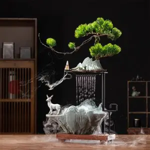 Thác Nước Tạo Khói Phong Thủy Lộc Sơn Thủy