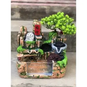 Thác Nước Phong Thủy Tiểu Cảnh Hòn Non Bộ Tài Lộc
