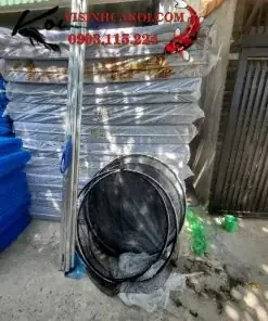 Vợt Tròn Bắt Cá Koi - Đường Kính 1m Cán Inox 3m