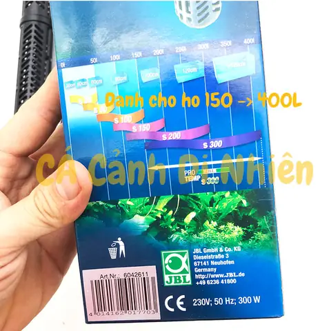 Cây Sưởi Ấm Hồ Cá Rồng 300w Jbl Protemp S300 Cho Hồ Bể Cá 400l