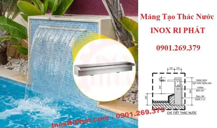 Inox Ri Phát – Đơn Vị Chuyên Sản Xuất Máng Tạo Thác Nước Chuyên Dùng Cho Hồ Cá Koi