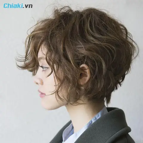 Kiểu Tóc Pixie Xoăn Rối