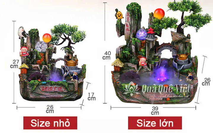 Hòn Non Bộ Mini Đẹp, Tiểu Cảnh Non Bộ Có Thác Nước Chậu Nuôi Cá Cảnh