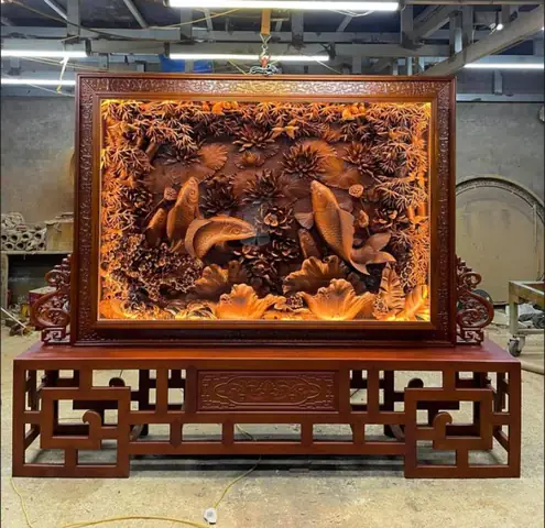 Địa Chỉ Cung Cấp Tranh Gỗ Cá Chép Vượt Vũ Môn Uy Tín