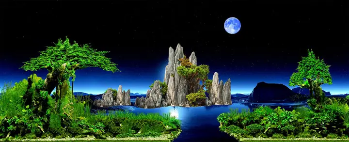 Tranh 3d Cho Cá Rồng Huyết Long