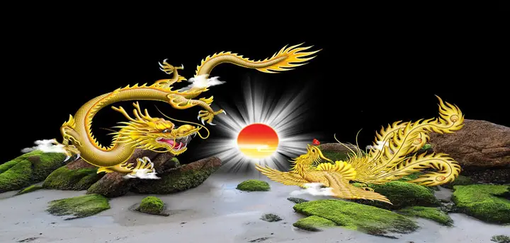 Tranh 3d Cho Cá Rồng Huyết Long