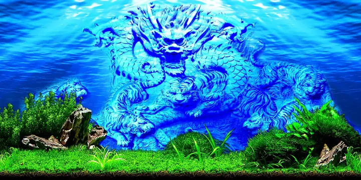 Tranh Hồ Cá Rồng
