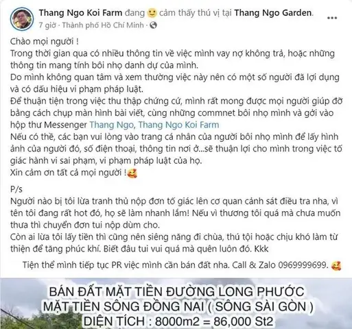 “vua Cá Koi” Thắng Ngô Lên Tiếng Về Tin Đồn Nợ Chồng Chất - Ảnh 2.