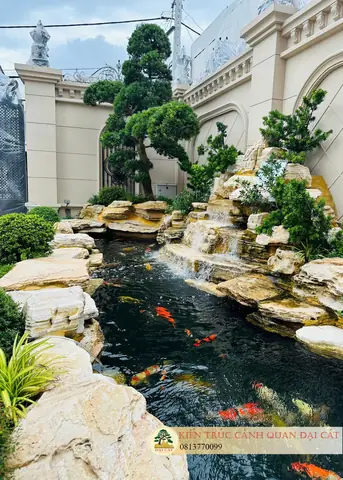 Quá Trình Xây Dựng Hồ Cá Koi