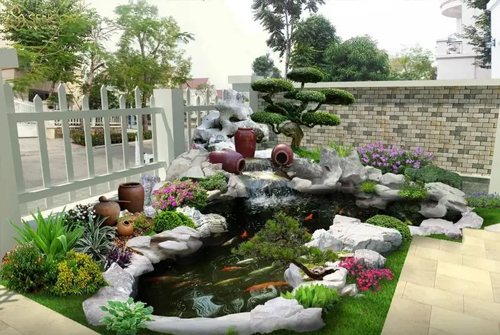 Xây Dựng Kết Hợp Với Thác Nước Lớn
