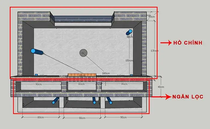 Bước 2 Phác Thảo Bản Vẽ Hồ Cá Koi