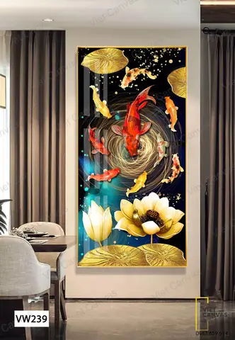 Tranh Cá Chép Hoá Rồng
