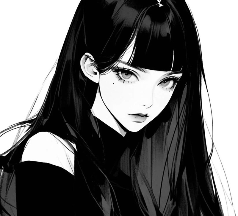 avatar anime trắng đen ngầu 5