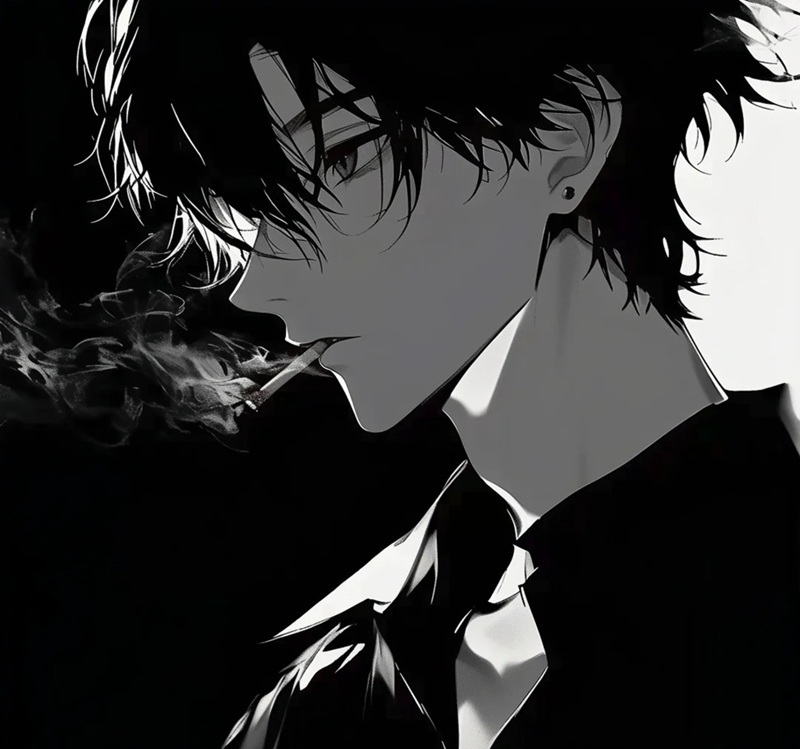 avatar anime trắng đen ngầu 6