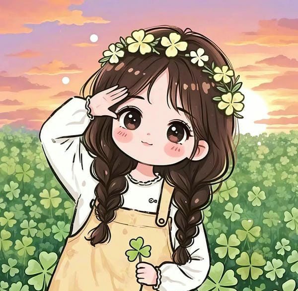 avatar cỏ 4 lá cute 4