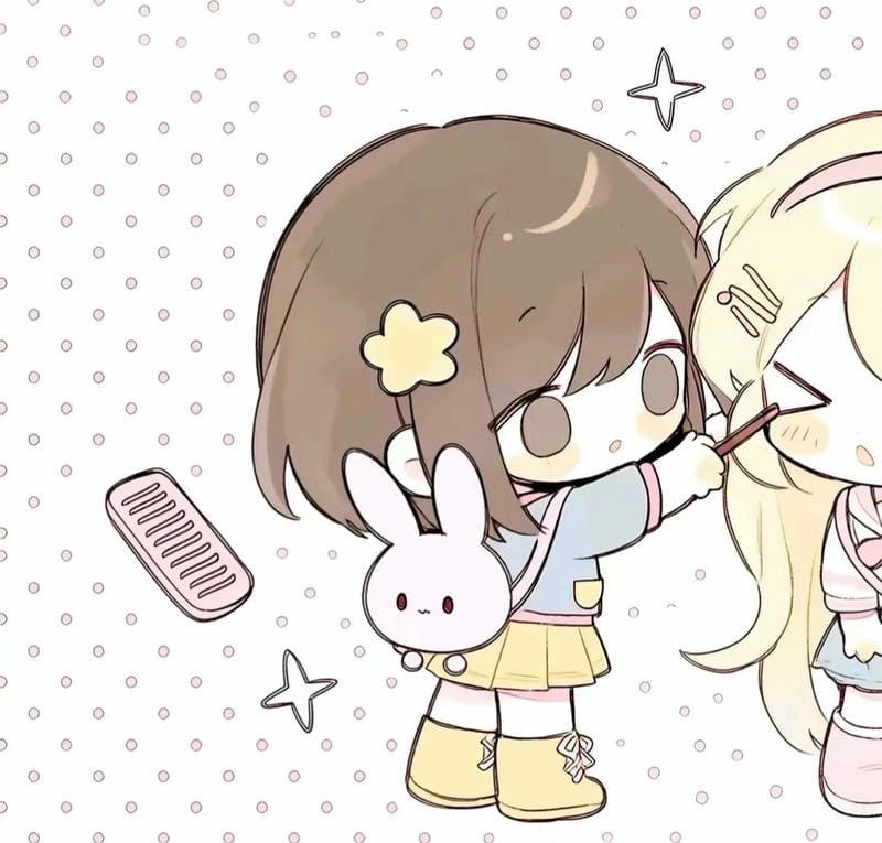 avatar đôi bạn thân nữ cute 21