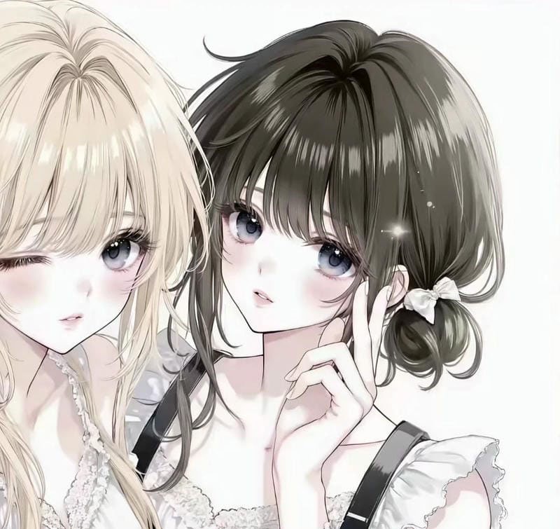 avatar đôi bạn thân nữ cute 6