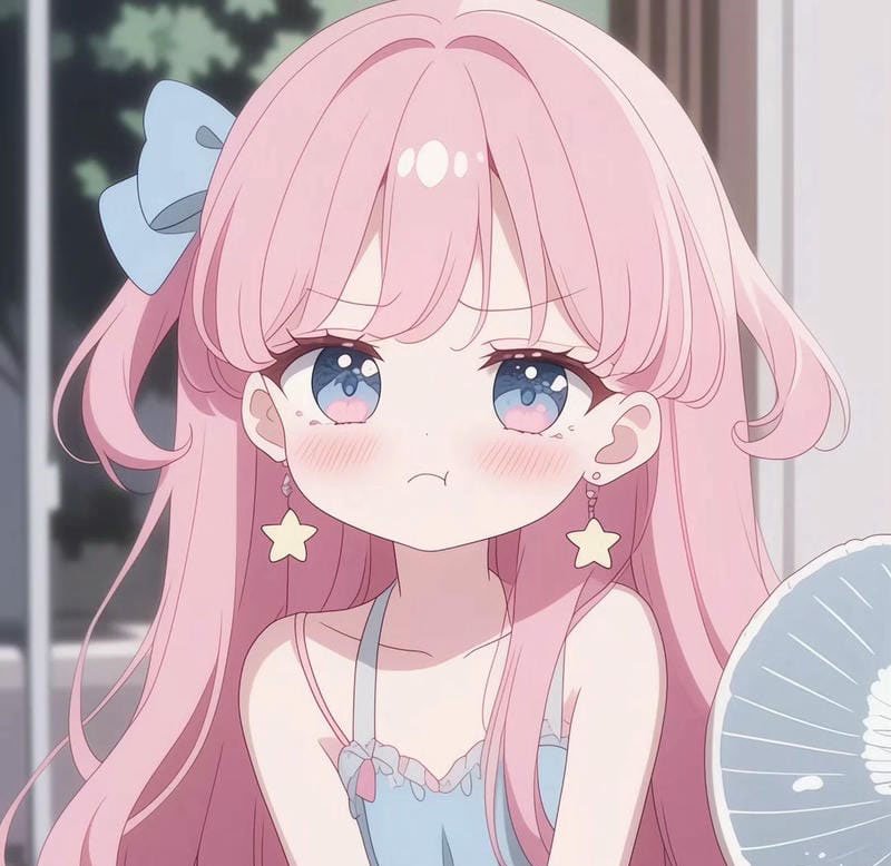 avatar màu hồng cute 11