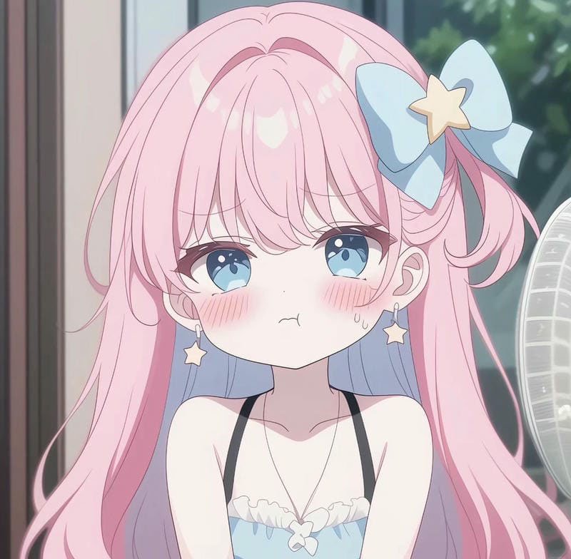 avatar màu hồng cute 12