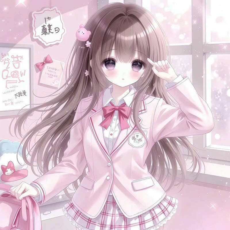 avatar màu hồng cute 22