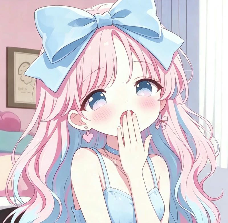 avatar màu hồng cute 26
