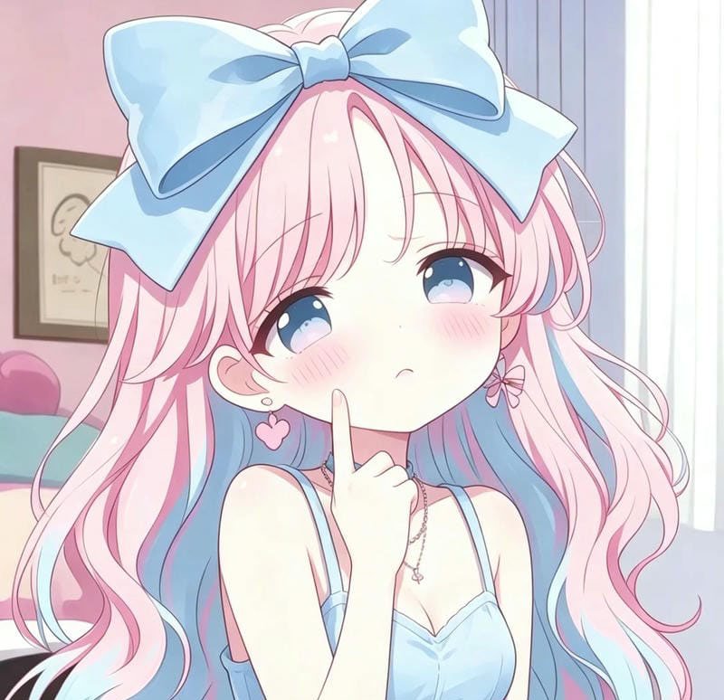 avatar màu hồng cute 27