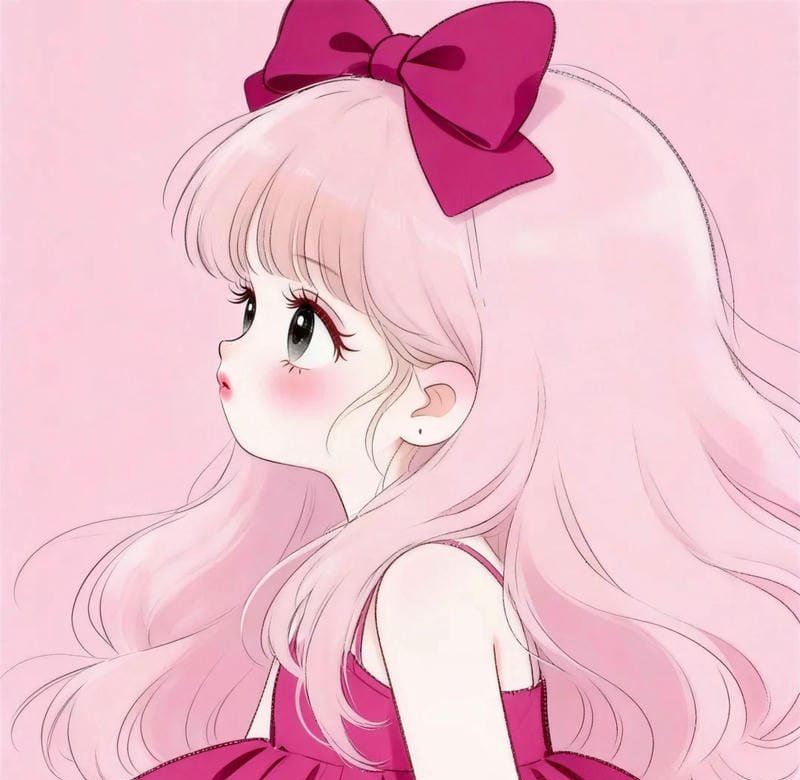 avatar màu hồng cute 34