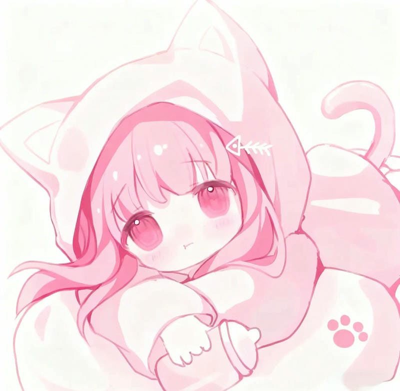 avatar màu hồng cute 7