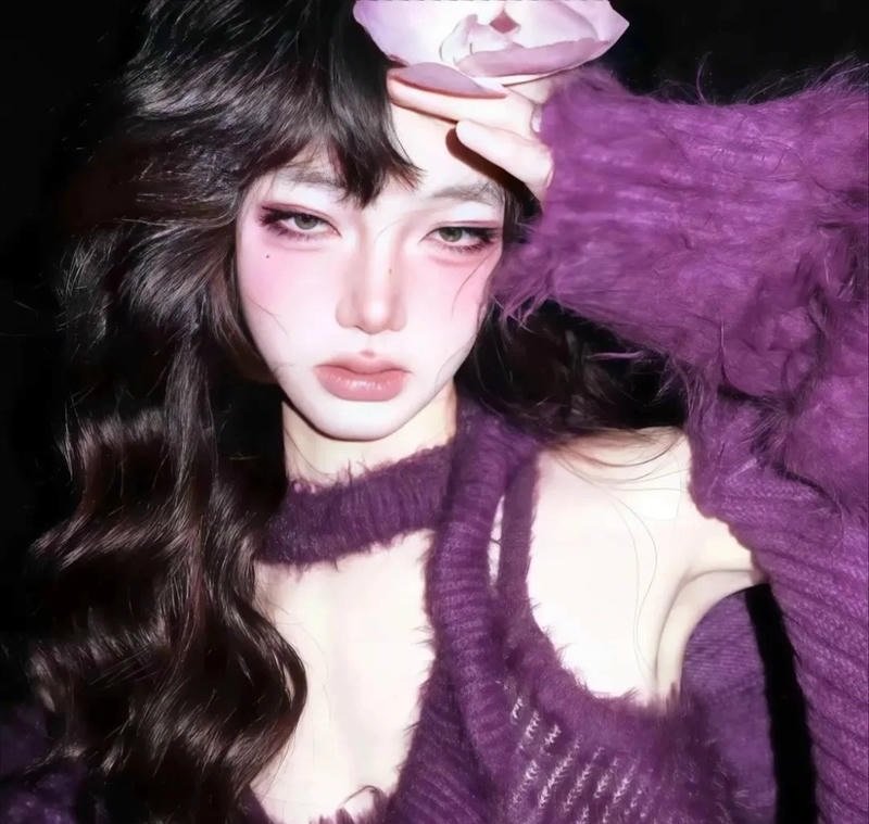 avatar màu tím cute 1