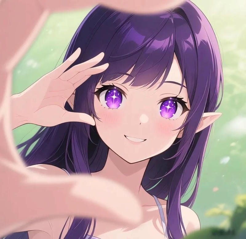 avatar màu tím cute 11