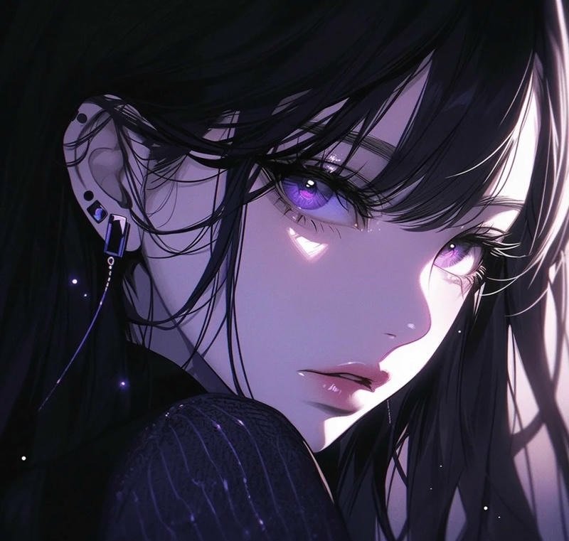 avatar màu tím cute 14