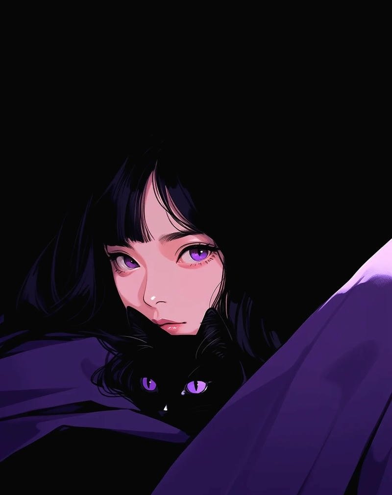 avatar màu tím cute 26