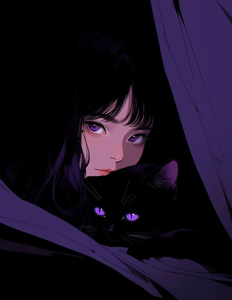 avatar màu tím cute 27