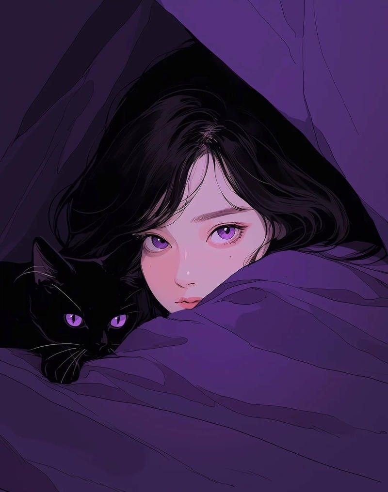 avatar màu tím cute 28