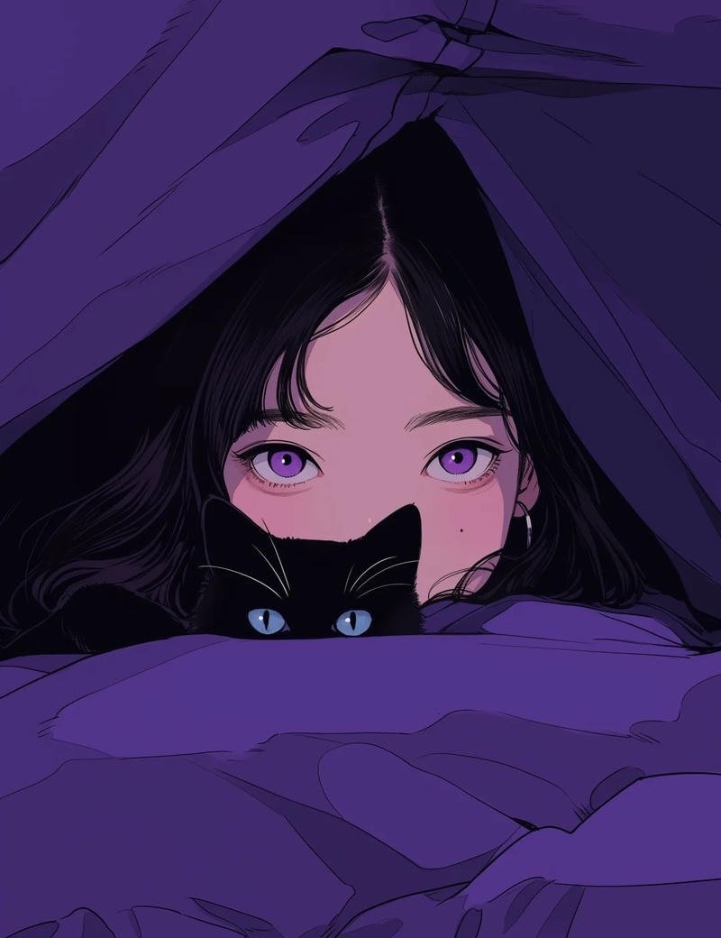 avatar màu tím cute 29