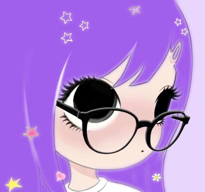 avatar màu tím cute 6