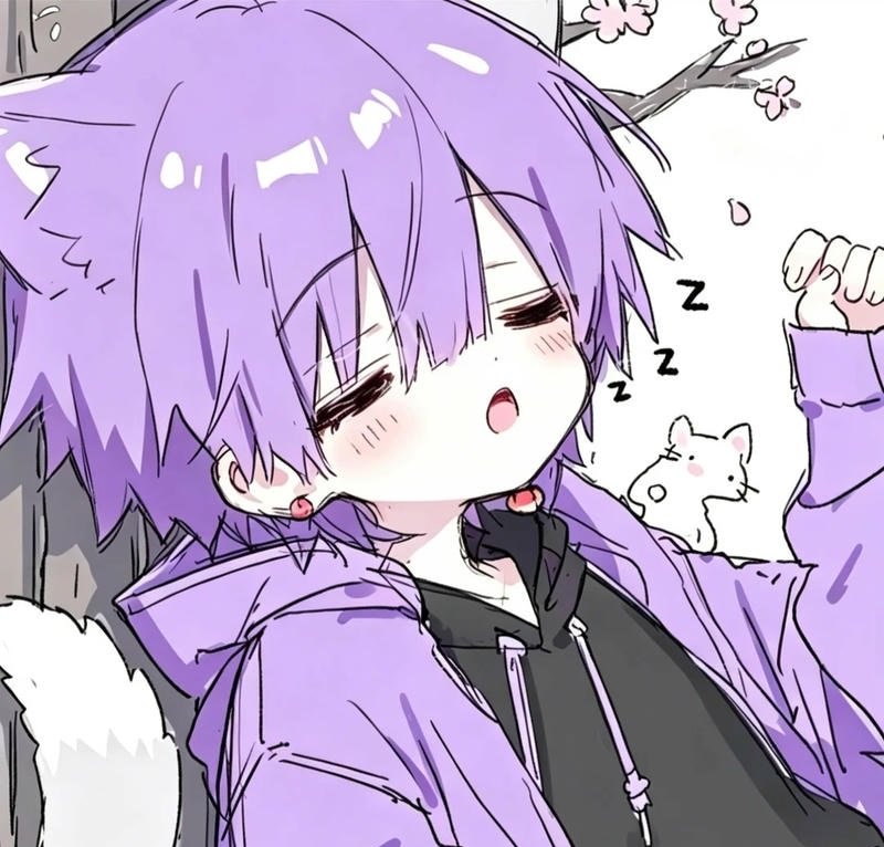 avatar màu tím cute 7