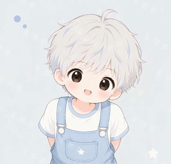 avatar màu xanh dương cute 9