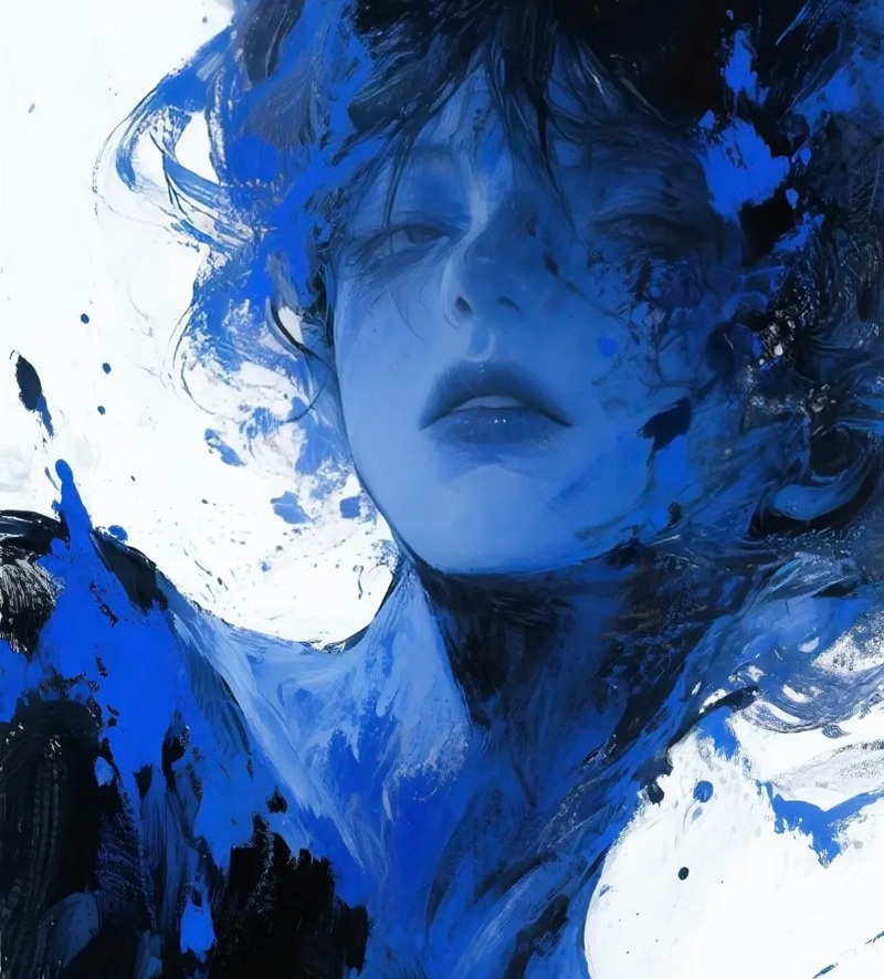 avatar màu xanh dương ngầu 16
