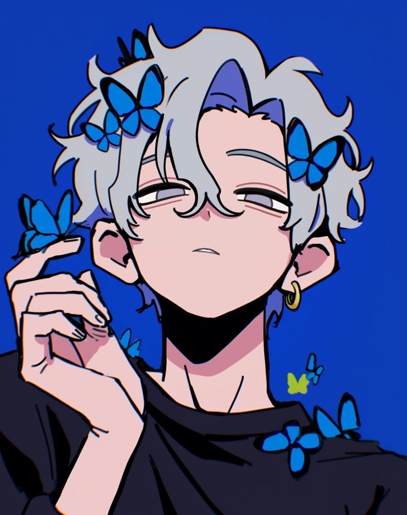 avatar màu xanh dương ngầu 18