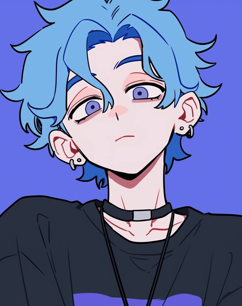 avatar màu xanh dương ngầu 19