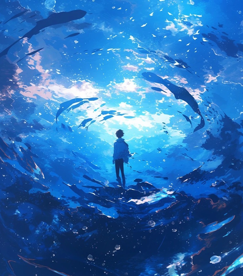 avatar màu xanh dương ngầu 30