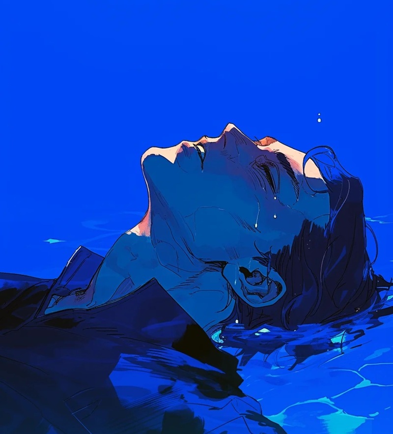 avatar màu xanh dương ngầu 31