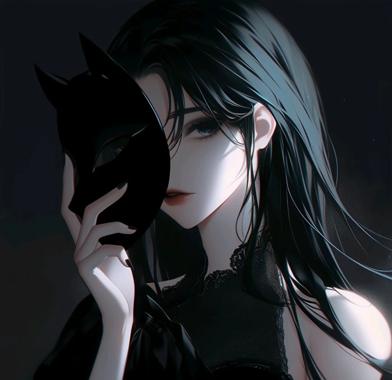 avatar nữ ngầu che mặt anime 11