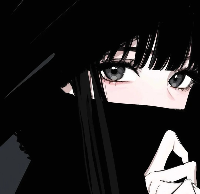 avatar nữ ngầu che mặt anime 24