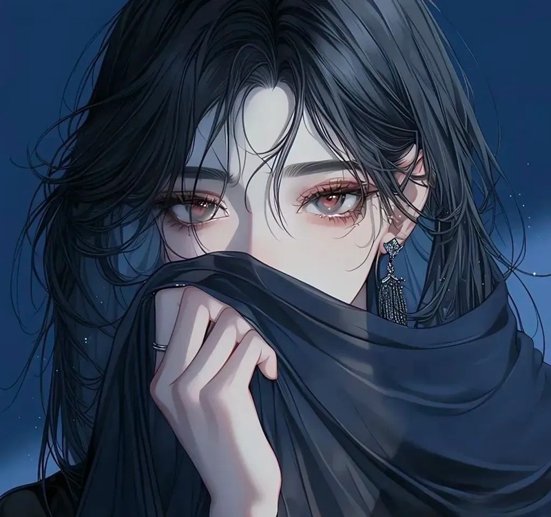 avatar nữ ngầu che mặt anime 26